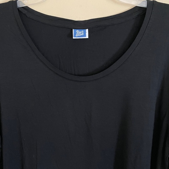 RipSkirt Hawaii Black Top XL Beach Vacation Scoop Neck 3/4 Sleeves - Picture 3 of 7